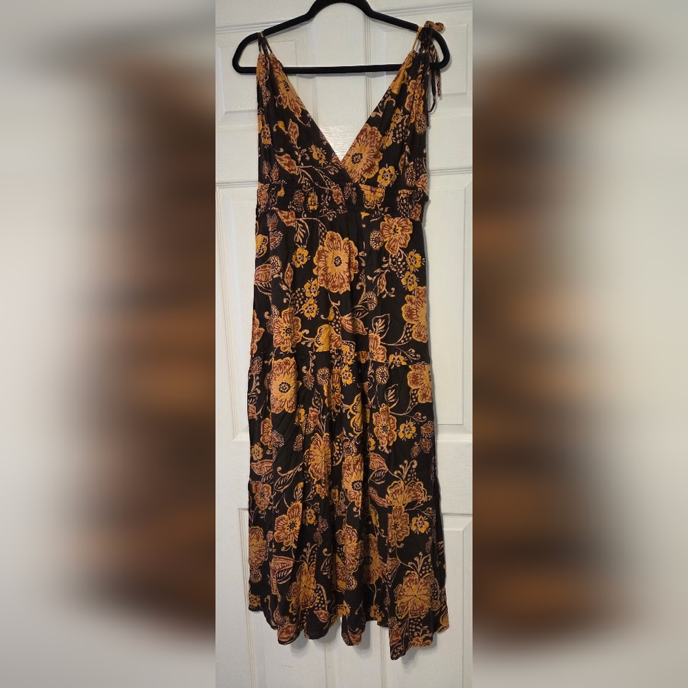 NWT Brown Floral Boho Dress